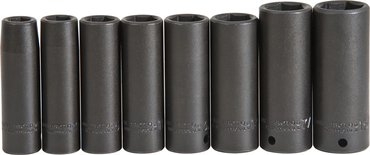Proto® 1/2" Drive 8 Piece Deep Impact Socket Set - 6 Point - Exact Tooling