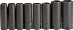 Proto® 1/2" Drive 8 Piece Deep Impact Socket Set - 6 Point - Exact Tooling