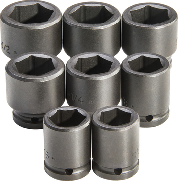 Proto® 3/4" Drive 8 Piece Impact Socket Set - 6 Point - Exact Tooling