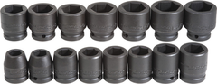 Proto® 3/4" Drive 15 Piece Impact Socket Set - 6 Point - Exact Tooling