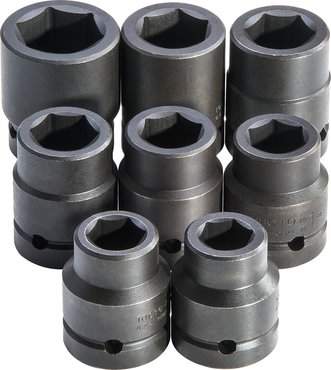 Proto® 1" Drive 8 Piece Impact Socket Set - 6 Point - Exact Tooling