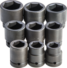 Proto® 1" Drive 9 Piece Impact Socket Set - 6 Point - Exact Tooling