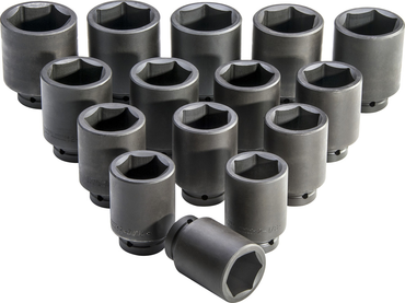 Proto® 1" Drive 15 Piece Deep Impact Socket Set - 6 Point - Exact Tooling