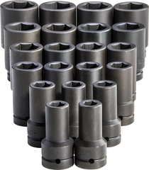 Proto® 1" Drive 21 Piece Deep Impact Socket Set - 6 Point - Exact Tooling