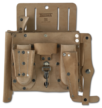 Proto® Leather Extra Capacity 14-Pocket Electrician's Pouch - Exact Tooling