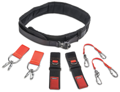 Proto® Tethering Large Comfort Belt Set with (2) Belt Adapter (JBELTAD2) and D-Ring Wrist Strap System (2) JWS-DR and (2) JLANWR6LB - Exact Tooling