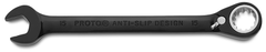Proto® Black Chrome Combination Reversible Ratcheting Wrench 15 mm - Spline - Exact Tooling