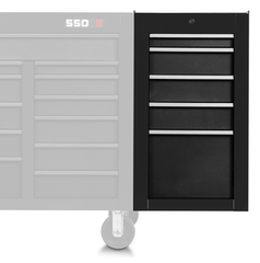 Proto® 550S Side Cabinet - 5 Drawer, Dual Black - Exact Tooling