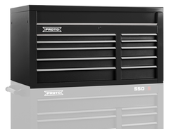 Proto® 550S 50" Top Chest - 10 Drawer, Dual Black - Exact Tooling