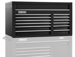 Proto® 550S 50" Top Chest - 12 Drawer, Dual Black - Exact Tooling