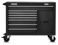 Proto® 550S 50" Workstation - 8 Drawer & 1 Shelf, Dual Black - Exact Tooling