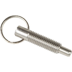 Pull Ring Retractable 3/8″–16, Locking without Locking Element, Steel Zinc Chromate - Exact Tooling