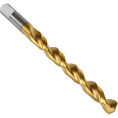 #10 Precision Twist Drill HSS TiN QC 135 Jobber Drill ANSI Series QC21G E-code # QC21GN10 - Exact Tooling