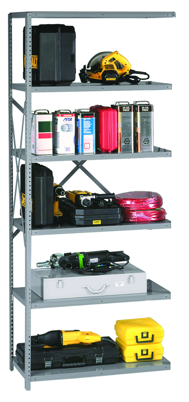 48 x 24 x 87" - 20 Gauge - Heavy Duty Industrial Shelving Adder Unit - Exact Tooling