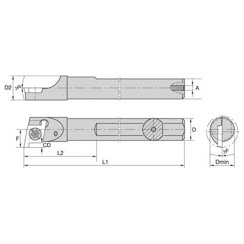 CCMI18740R WG CARBIDE GROOVING THREADING BAR - Exact Tooling