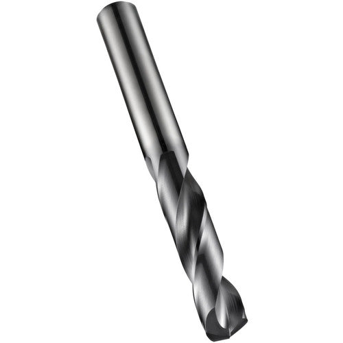 39/64″ Dia. × 16 mm Shank × 65 mm Flute Length × 115 mm OAL, 140°, TiAlN, External Coolant, DIN 6535 HA | DIN 6537 K, Round Solid Carbide Drill - Exact Tooling