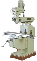 Electronic Variable Speed Vertical Mill - CAT40 Spindle - 10 x 50'' Table Size - 5HP - 3PH - 220V Motor - Exact Tooling