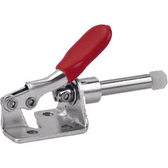 100 lbs 8-32 Flanged Base Straight Line Clamp - Exact Tooling