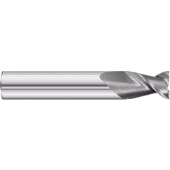 1/2 x 1/2 x 1-1/4 x 3-1/4 OAL Square 2 Flute Carbide End Mill for Aluminum - Weldon Shank- Uncoated - Exact Tooling