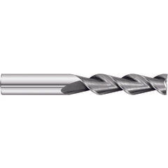 3/4 x 3/4 x 2-1/2 x 5 OAL Square 2 Flute Carbide End Mill for Aluminum - Round Shank- Uncoated - Exact Tooling
