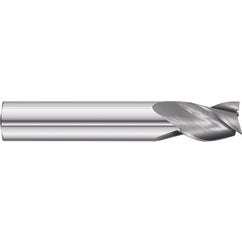 3/8 x 3/8 x 5/8 x 2-1/2 OAL Square 3 Flute Carbide End Mill for Aluminum - Round Shank- Uncoated - Exact Tooling