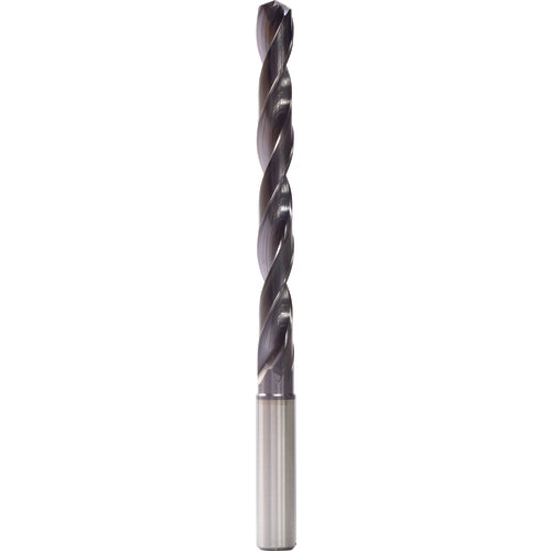 16 mm Dia. × 16 mm Shank × 83 mm Flute Length × 133 mm OAL, 5xD, 140°, TiAlN, 2 Flute, Internal, Round Solid Carbide Drill - Exact Tooling