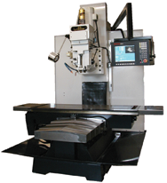 BTM50CNC Bed Type Milling Machine with 10 HP Motor; 20 x 63 Table; 2600 lb Table Cap; 60-4000 RPM - Exact Tooling