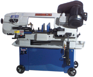 Horizontal/Vertical Bandsaw - #UC180AJ; 7 x 12'' Capacity; 1HP, 1PH, 110/220V Motor - Exact Tooling