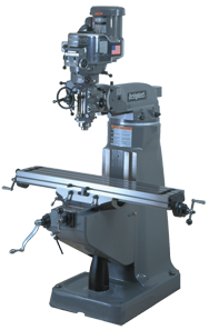 Vertical Mill - R-8 Spindle - 9 x 49'' Table Size - 3HP - 30 min. 2Hp Continuous Run, 3PH, 230V Motor - Exact Tooling