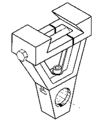 Right Angle Arbor Support for Vertical Milling Machine - Model #HR-OUT-BR-50 - Exact Tooling