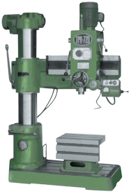 Radial Drill Press - #TPR720A - 29-1/2'' Swing; 2HP, 3PH, 220V Motor - Exact Tooling