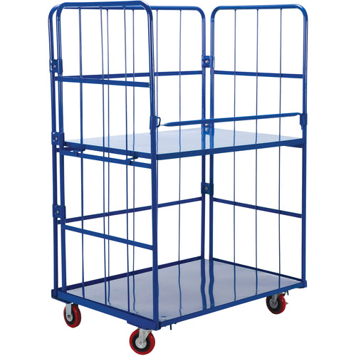 Blue Nestable Roller Container 2 Shelf - Exact Tooling
