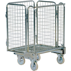 Galv Nestable Roller Container 26.3 × 35.6 - Exact Tooling