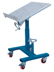 Tilting Work Table - 24 x 24'' 300 lb Capacity; 21-1/2 to 42" Service Range - Exact Tooling