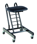 9" - 18" Ergonomic Worker Seat  - Portable on swivel casters - Exact Tooling