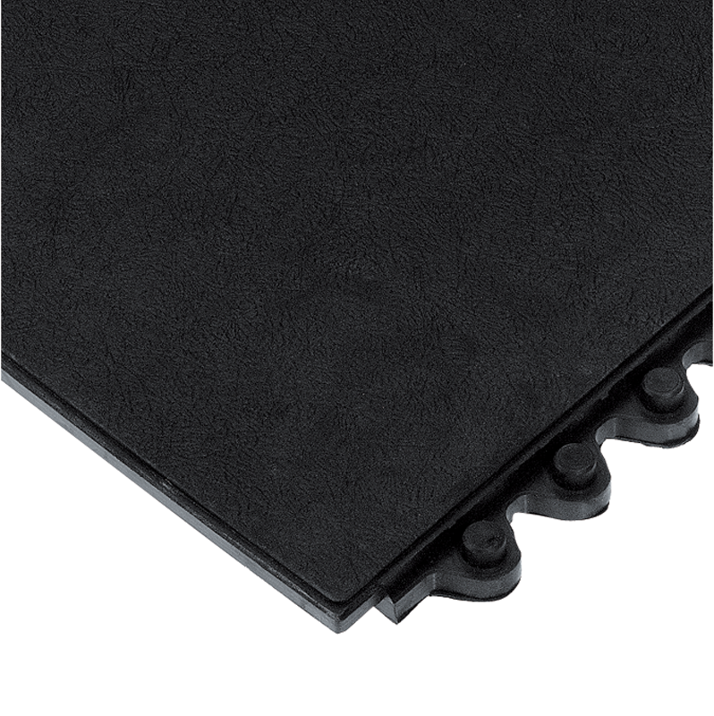 24 / Seven Floor Mat - 3' x 3' x 5/8" Thick (Black Solid All Purpose) - Exact Tooling