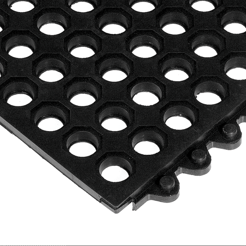 24 / Seven Floor Mat - 3' x 3' x 5/8" ThickÂ (Black Drainage All Purpose) - Exact Tooling