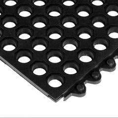 24 / Seven Floor Mat - 3' x 3' x 5/8" ThickÂ (Black Drainage All Purpose) - Exact Tooling