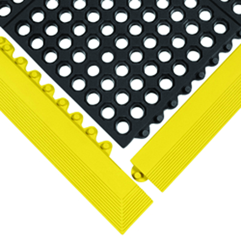 24/Seven NBR Edging Female Yellow Work Mat - Exact Tooling