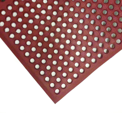 3' x 10' x 1/2" Thick Drainage MatÂ - Red - Exact Tooling