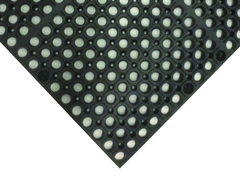 3' x 15' x 7/8" Thick Wet / Dry Mat - Black - Exact Tooling