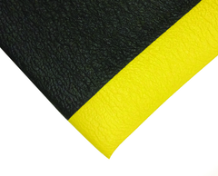 2' x 60' x 11/16" Thick Traction Anti Fatigue Mat - Yellow/Black - Exact Tooling