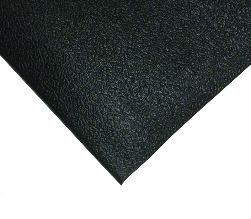 2' x 60' x 3/8" Thick Soft Comfort Mat - Black Pebble Emboss - Exact Tooling