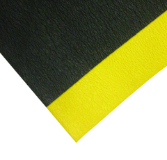 3' x 5" x 3/8" Safety Soft Comfot Mat - Yellow/Black - Exact Tooling