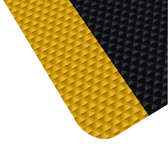 3' x 10' x 11/16" Thick Traction Anti Fatigue Mat - Yellow/Black - Exact Tooling