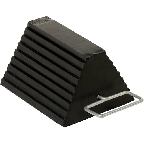 Rubber Wheel Chock Steel Handle 9.25″ - Exact Tooling