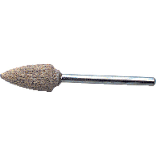 1/8″ × 1 1/2″ Shank-3/8″ × 3/4″ - B52 - Cotton Reinforced Aluminum Oxide Mounted Point - Exact Tooling