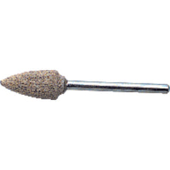 1/8″ × 1 1/2″ Shank-3/8″ × 3/4″ - B52 - Cotton Reinforced Aluminum Oxide Mounted Point - Exact Tooling