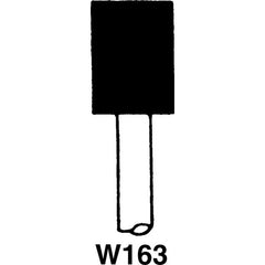 1/8″ × 3/8″ - W145 - Fine Resin Bonded Rubber Mounted Wheel - Exact Tooling