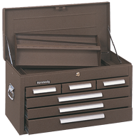 266 6-Drawer Mechanic's Chest - Model No.266B Brown 14.75H x 12D x 26.13''W - Exact Tooling